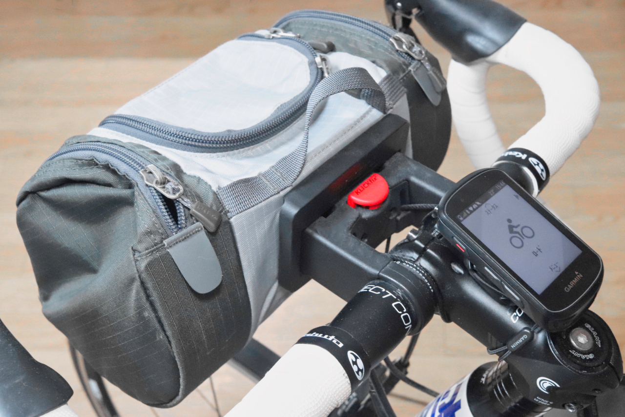 レビュー】リクセン化の改造方法「モンベルのフロントバッグを自転車へ 
